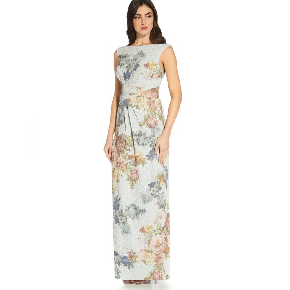 Adrianna Papell Multicolor Floral Maxi Dress size 4